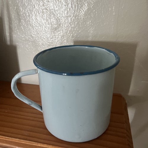 Large enamel blue vintage - blue,