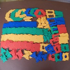 Vintage Polydron Construction Educational Resource Approx 105 Pieces Geometry