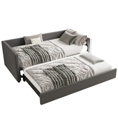Daybed linen upholstered bed - linen,