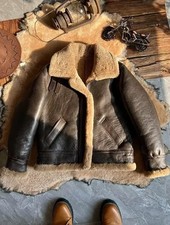 Men's Winter Coat Genuine Leather Natural Sheepskin Shearling Jacket Thick Wool