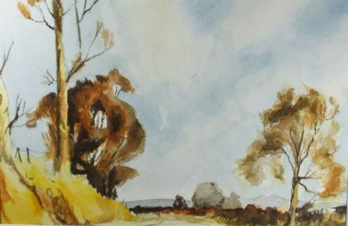 Original watercolour autumn - watercolour,, 'autumn