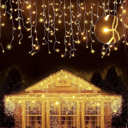 Christmas icicle lights - christmas,