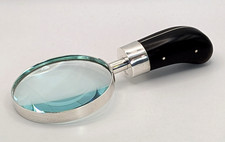 Rare LARGE Ralph Lauren Sterling Silver & Wooden Handle Desk Magnifying Glass