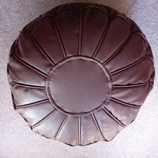 Faux Leather Pouffee
