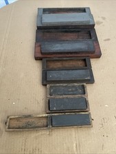 A Job Lot of 5 Vintage Sharpening Stone Oil Stone Oilstones In Wooden Cases
