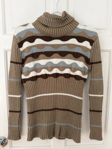 Vintage wool brown - brown, wave
