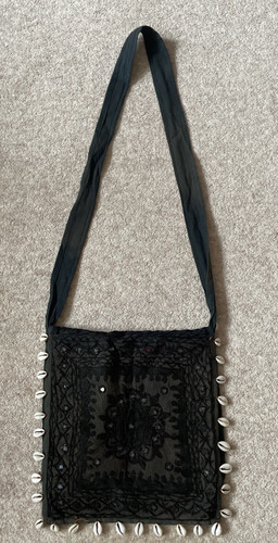 Distressed black crossbody - distressed,