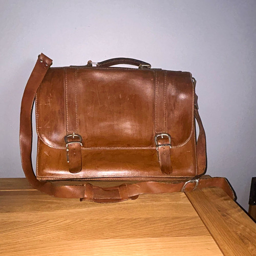 Kouros brown leather laptop - kouros,