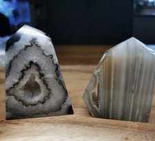 2 Onyx cut stones. Free post 