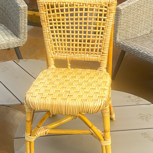 Beige woven rattan - beige, rattan/wicker