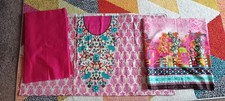 Asian Suit Material Shalwar Kameez Unstitched Lawn 3piece Loose Fabric