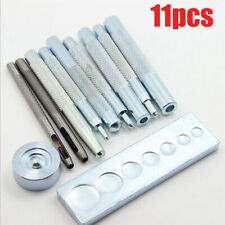 11pc Die Punch Tool Snap Button Unviersal Rivet Setter Base Install Fastener Kit