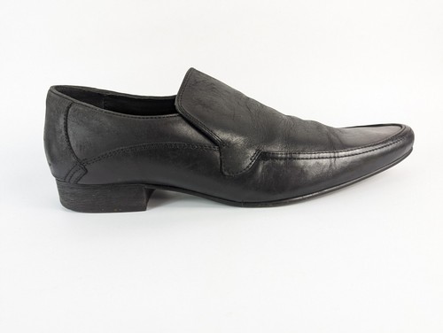 Hudson black leather slip - black,