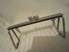 1 x Box Clutch Bag/Purse Frame - Light Bronze Metallic - Heart Clasps