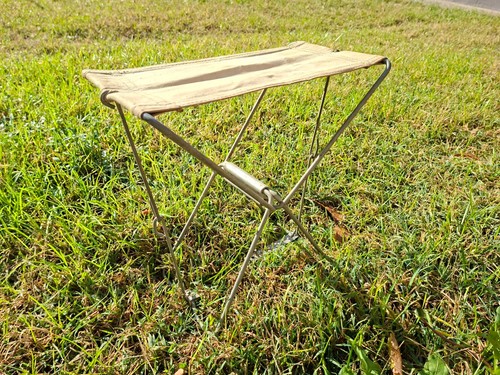 Vintage metal folding camping - vintage,