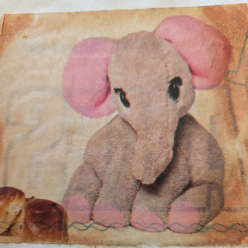 Baby elephant toy vintage cut - baby,