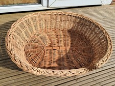 The Natural Willow Wicker Dog Bed Basket Handmade 