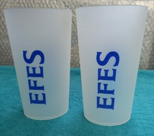 2 X Efes Beer  Frosted Plastic