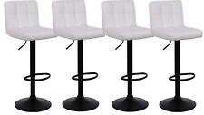 4 X White Bar Stools Breakfast