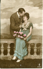 Romantic couple roses