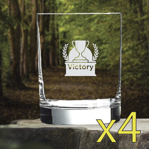 Victory whiskey glasses - whiskey, x4