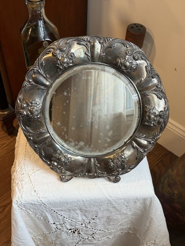 Ornate antique silver plate - ornate,