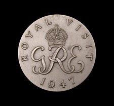 1947 ROYAL VISIT TO SOUTHERN RHODESIA 39mm SILVER MEDAL - BY THE ROYAL MINT