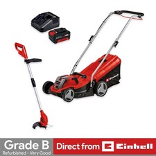 Einhell Cordless 33cm Lawnmower 24cm Strimmer Set 18V PXC Refurb GRADE B