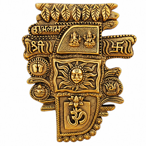 Brass shubh labh wall - shubh, hanging