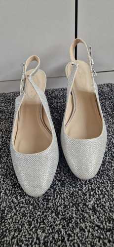 Debut silver slingback - slingback, sparkle