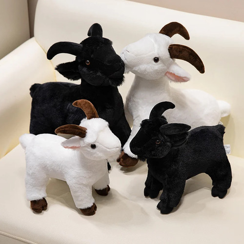 White goat plush - goat, toy