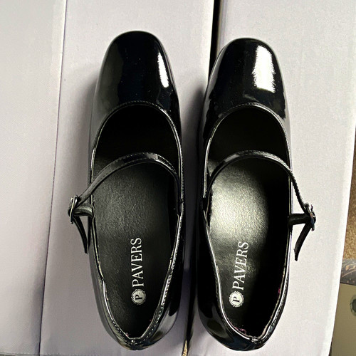 Pavers black patent leather - black,