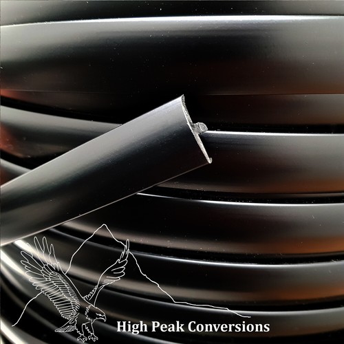 Black single lipped trim - single,