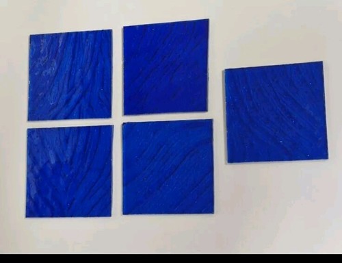 Pieces blue stained glass - stained,