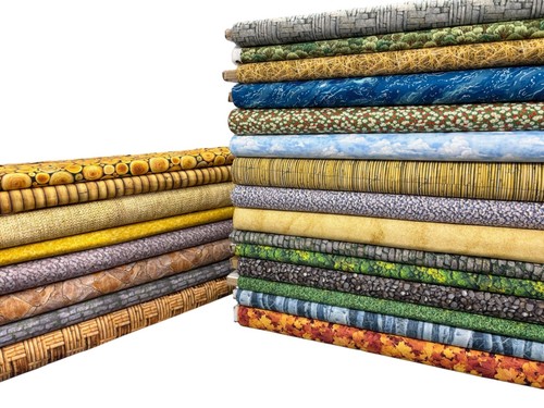 Landscape cotton fabric - fabric, sea