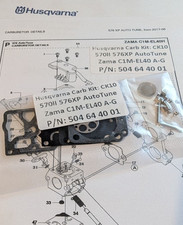 Husqvarna 570 576XP AutoTune Zama C1M-EL40 Carburetor Repair Kit. P/N: 504644001