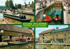 Picture Postcard:-Stoke Bruerne, Grand Union Canal (Multiview) [Salmon]