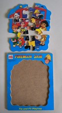 Vintage Fireman Sam 1987 Wooden Puzzle Tip & Fit PlaytrayH24 W20cm Six Pieces