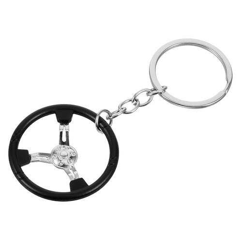 Racing steering wheel keychain - steering,