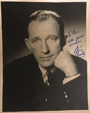 BING CROSBY, original signed autograph vintage 10x8 matt photo !