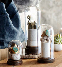 Small Glass Cloche Dome Bell