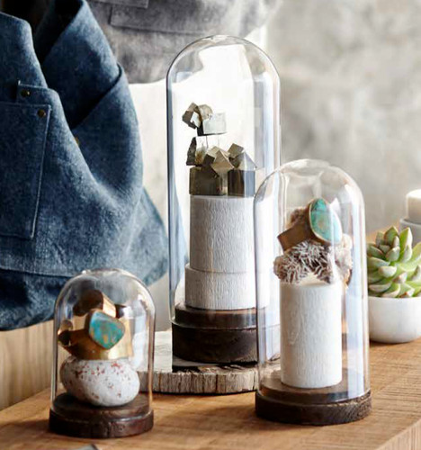 Small glass cloche - small, bell