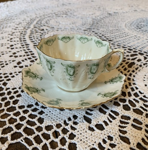 Antique scalloped bone china - scalloped,