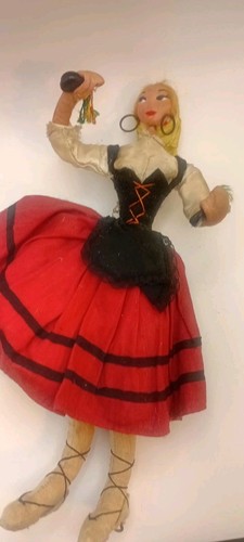 Vintage stockinette folk doll - stockinette,