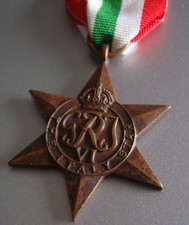 Original BRITISH - WW2 ITALY STAR FULL SIZE MEDAL 