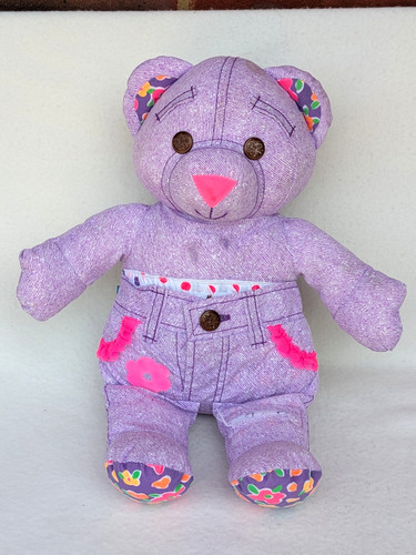 Tyco purple doodle teddy bear - teddy,