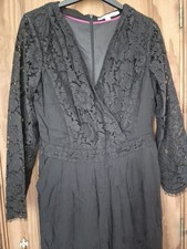 Boden Size 12 BNWT Occasion Black Jumpsuit With Lace Detail