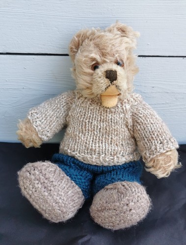 Hand knitted teddy - teddy, bear