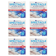 Spectacle Lens Cleaning Glasses Wipes Quick Gentle  Deep Cleaner Pack 6
