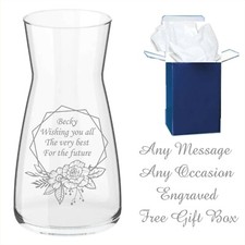 Personalised engraved glass vase Wedding Anniversary gift, Nan Mum Gift
